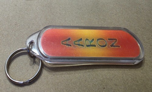 Named holographic key rings - holographic,